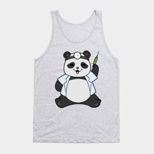 Panda as doctor with syringe Tank Top